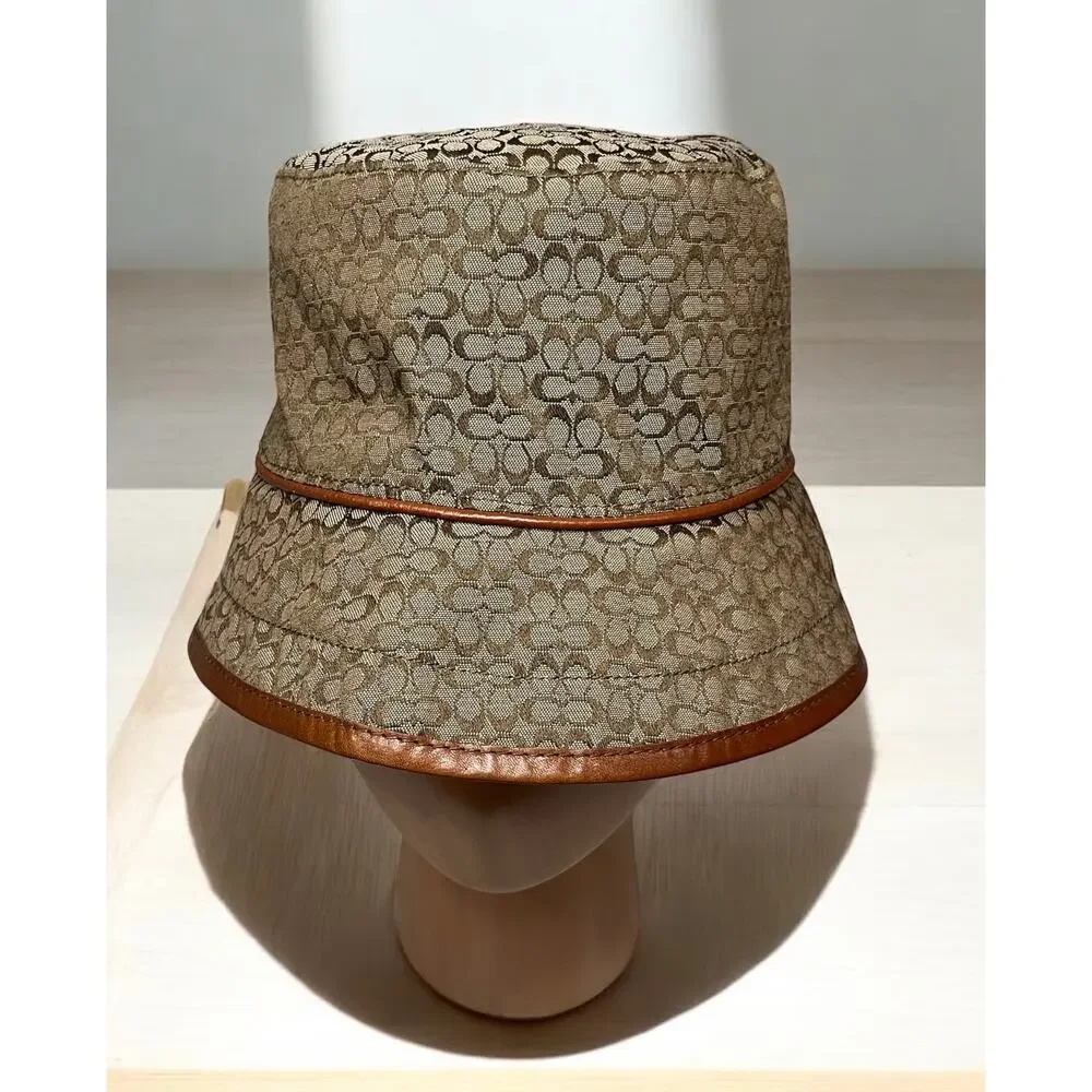 NWOT Y2K Coach Mini Signature Peaked Crusher Hat Size M/L
